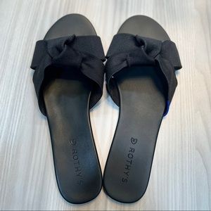 Rothy's Women's Knot Sandal In Black, Only wore once. Rare, NLA size 10.5